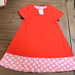 Mini Boden Kids Dress in Red and Pink